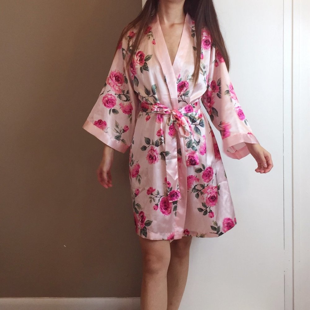 Silk Floral Robe